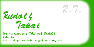 rudolf tapai business card